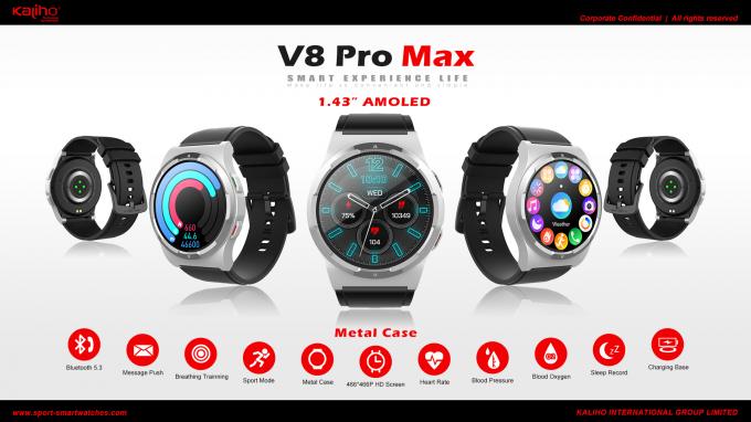 V8 Pro Max Deportes Reloj inteligente a prueba de agua teléfono llamada Bluetooth