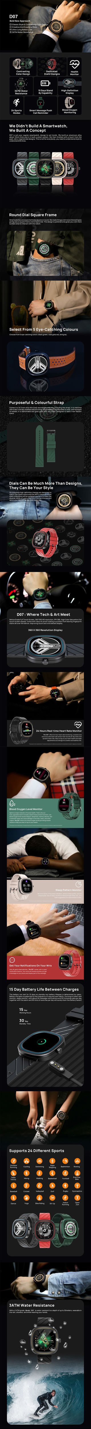 360x360 Pixel Sedentary Alert Smartwatch With Blood Pressure Monitor IP68
